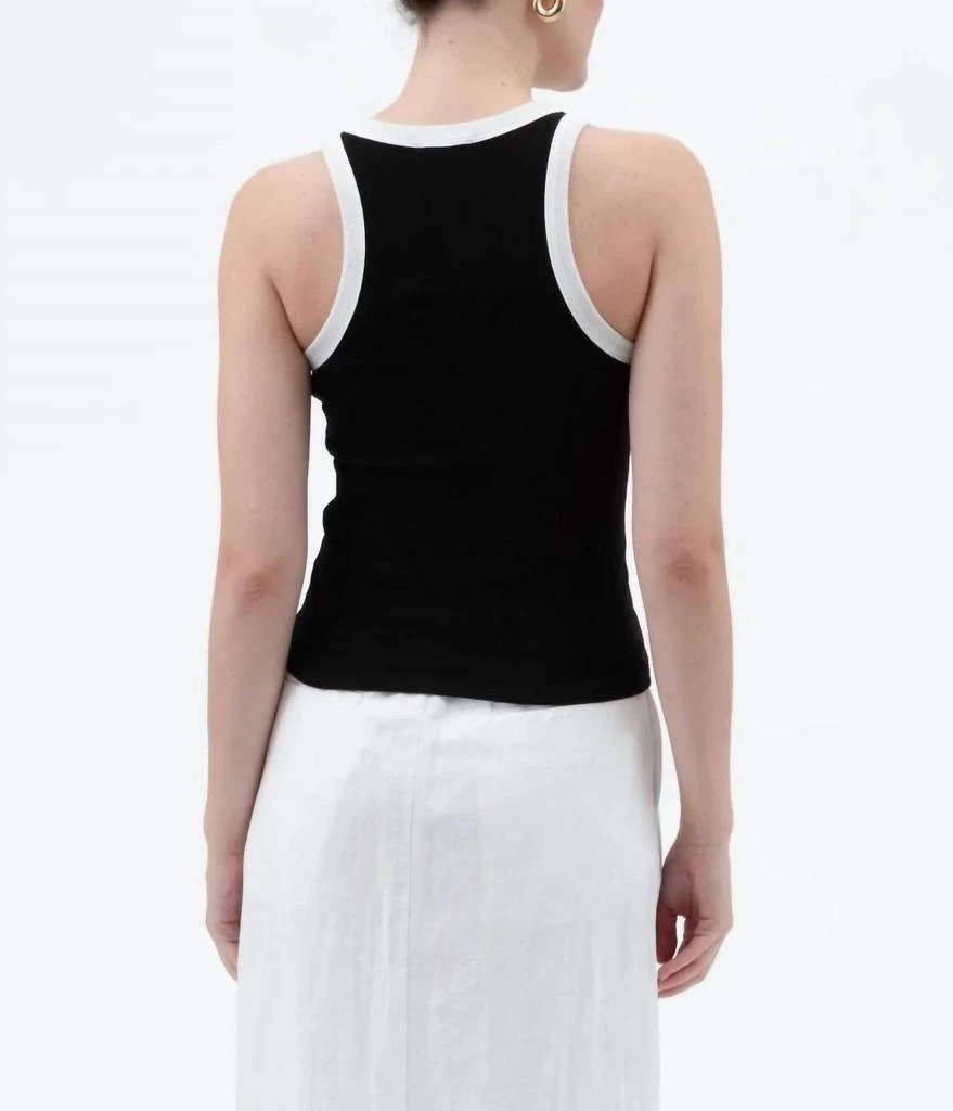Blu Pepper Blu Pepper - Contrast Trim Racerback Knit Tank Top 2