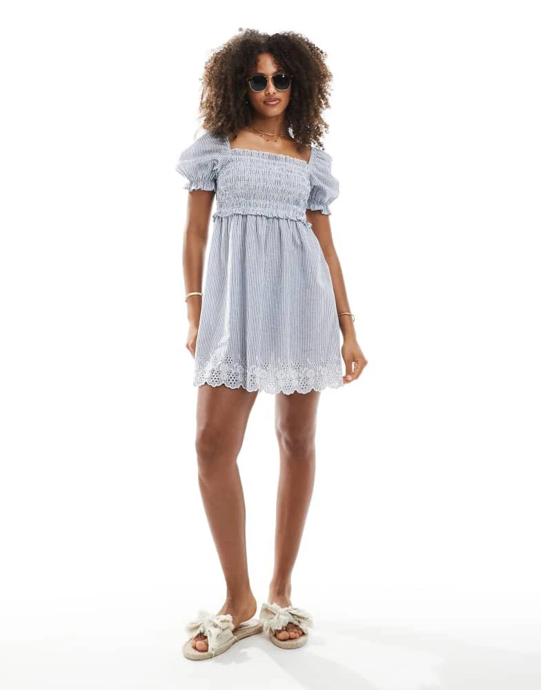 Shop New Look stripe puff sleeve mini milkmaid dress in blue on Sale at BeyondStyle Get 76% Off New Look stripe puff sleeve mini milkmaid dress in blue with Limited-Time Flash Shop New Look stripe puff sleeve mini milkmaid dress in blue on Sale at BeyondStyle Get 76% Off New Look stripe puff sleeve mini milkmaid dress in blue with Limited-Time Flash