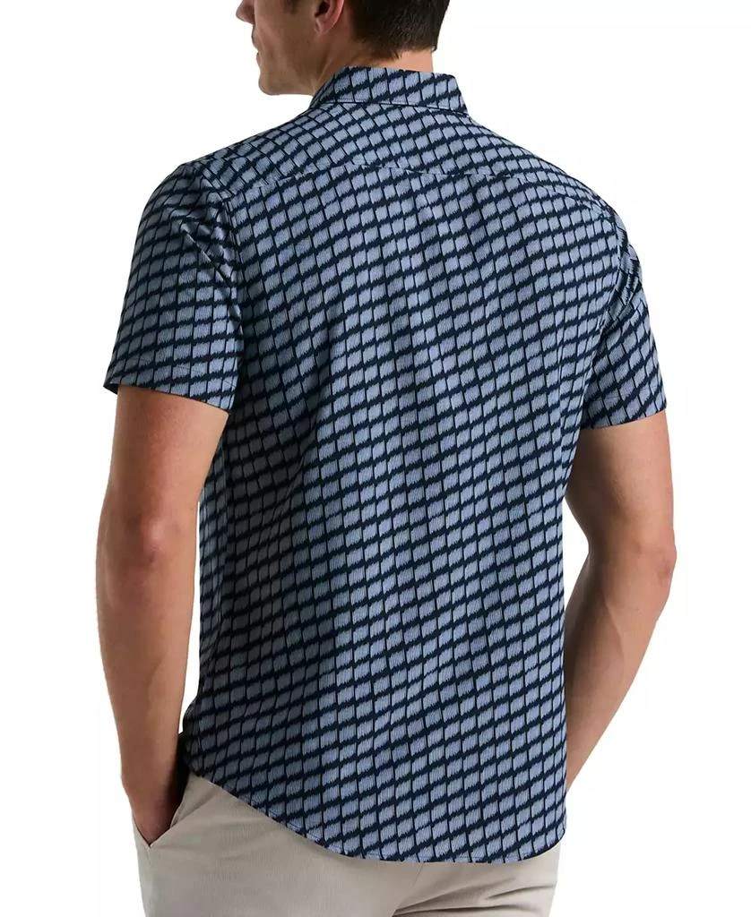 Perry Ellis Men's Slim Fit Hash Mark Short Sleeve Button-Front Shirt 2