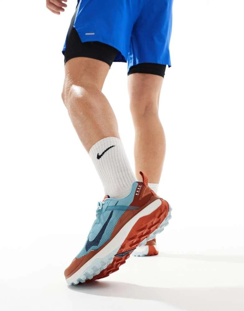 NIKE Nike Running React Wildhorse 8 trainers in light blue and orange 3