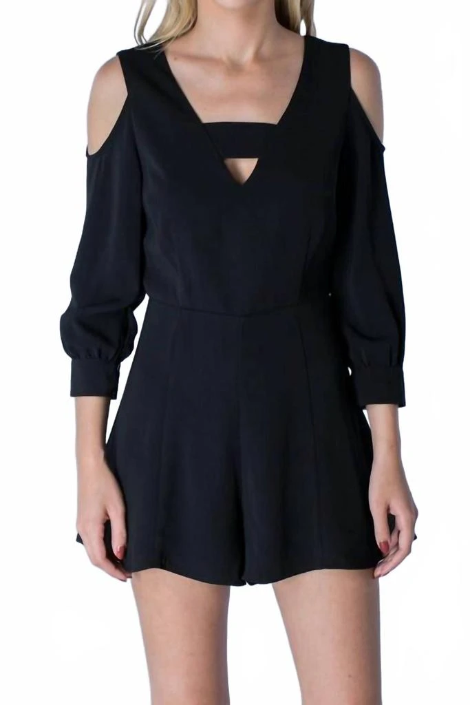 DO+BE Key Hole Romper In Black 3