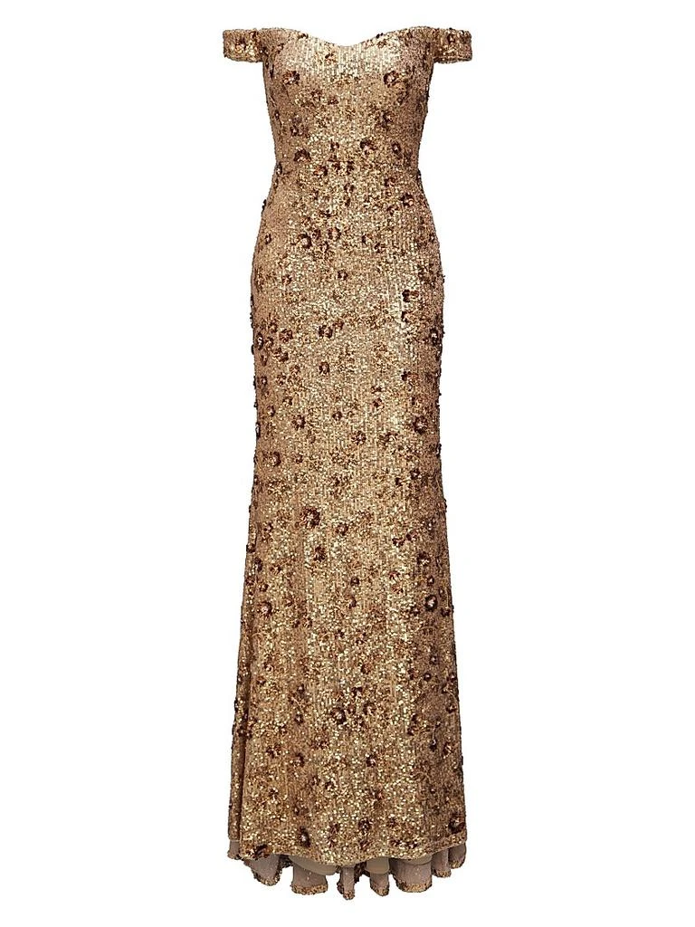 saks gold dress Saks Fifth Avenue Leopard Sequins Dress – Vintage by Misty