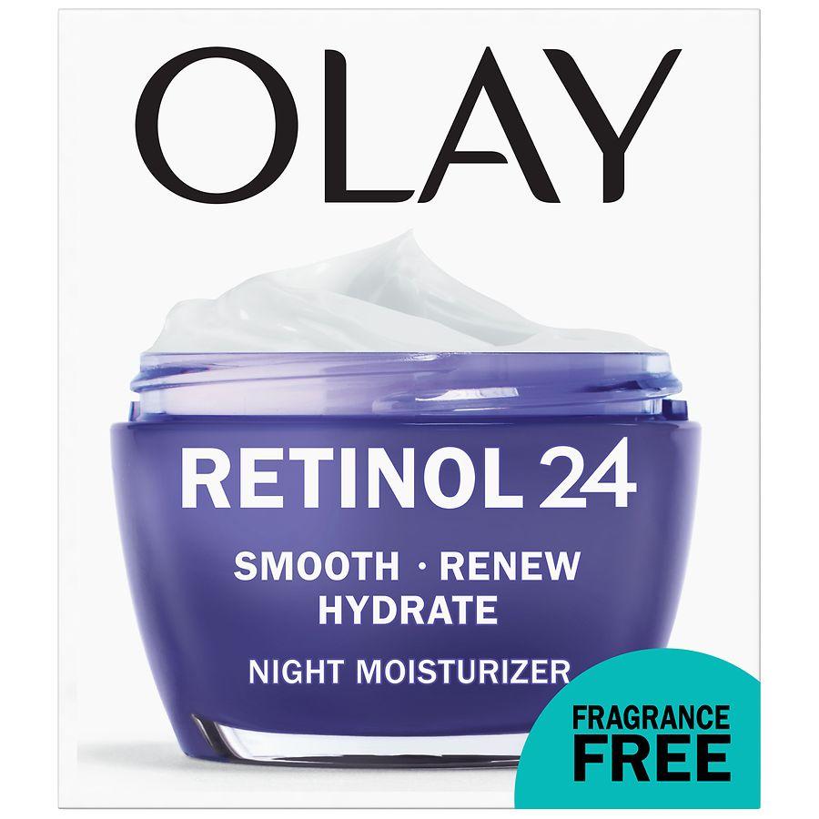 Olay Retinol 24 Face Moisturizer, Anti-Aging Night Face Cream Fragrance Free