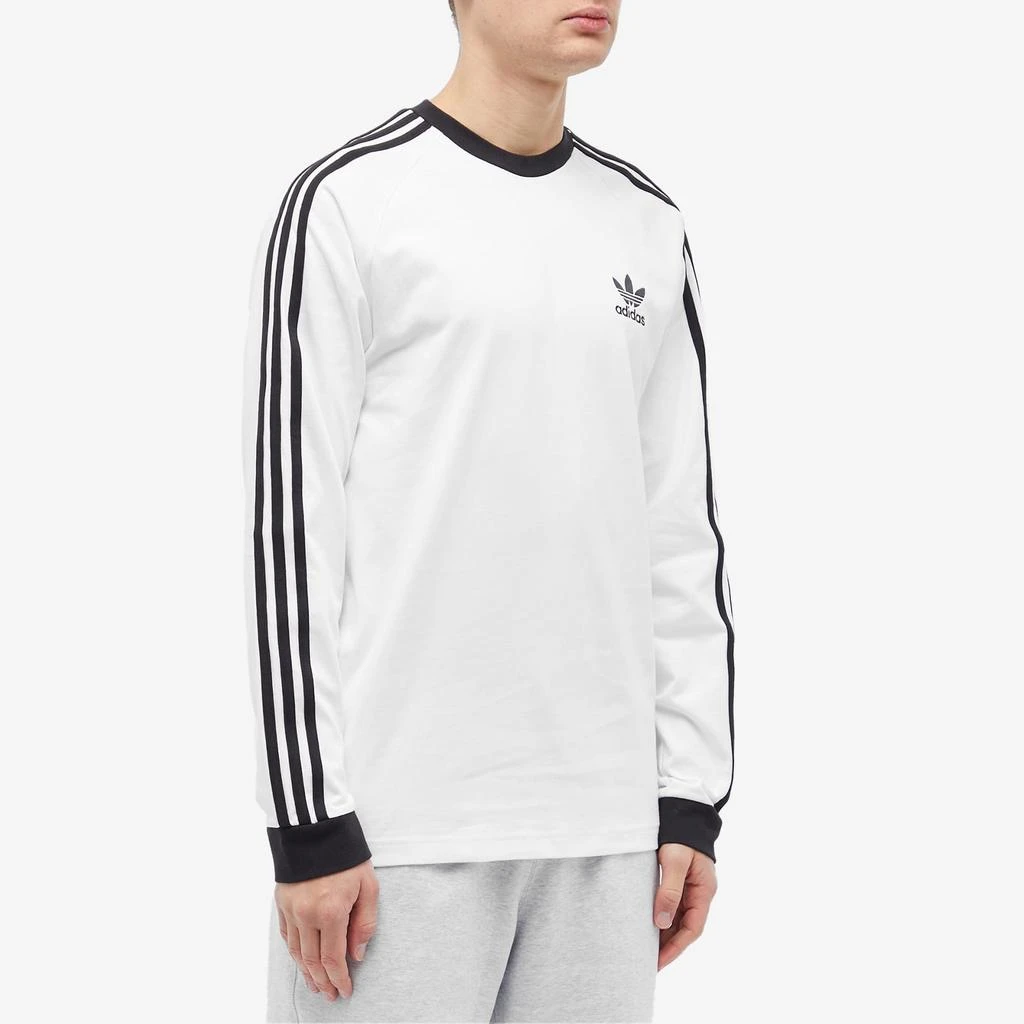 Adidas Adidas Long Sleeve 3 Stripe T-Shirt 2