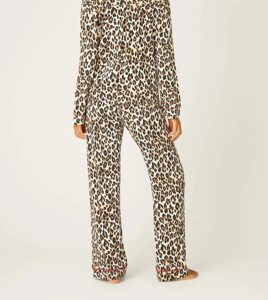 PJ Salvage Holiday Dreams Leopard Print Pajama Set In Natural 3