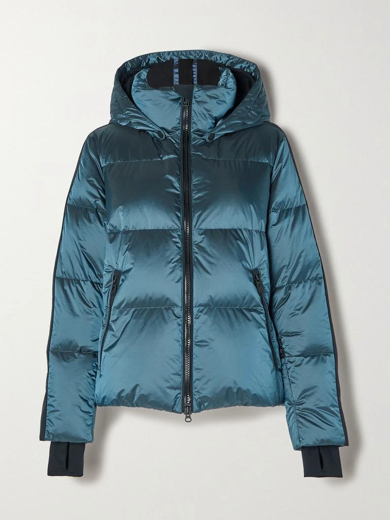 Toni Sailer Louisa 条纹绗缝格子布羽绒连帽滑雪外套 1