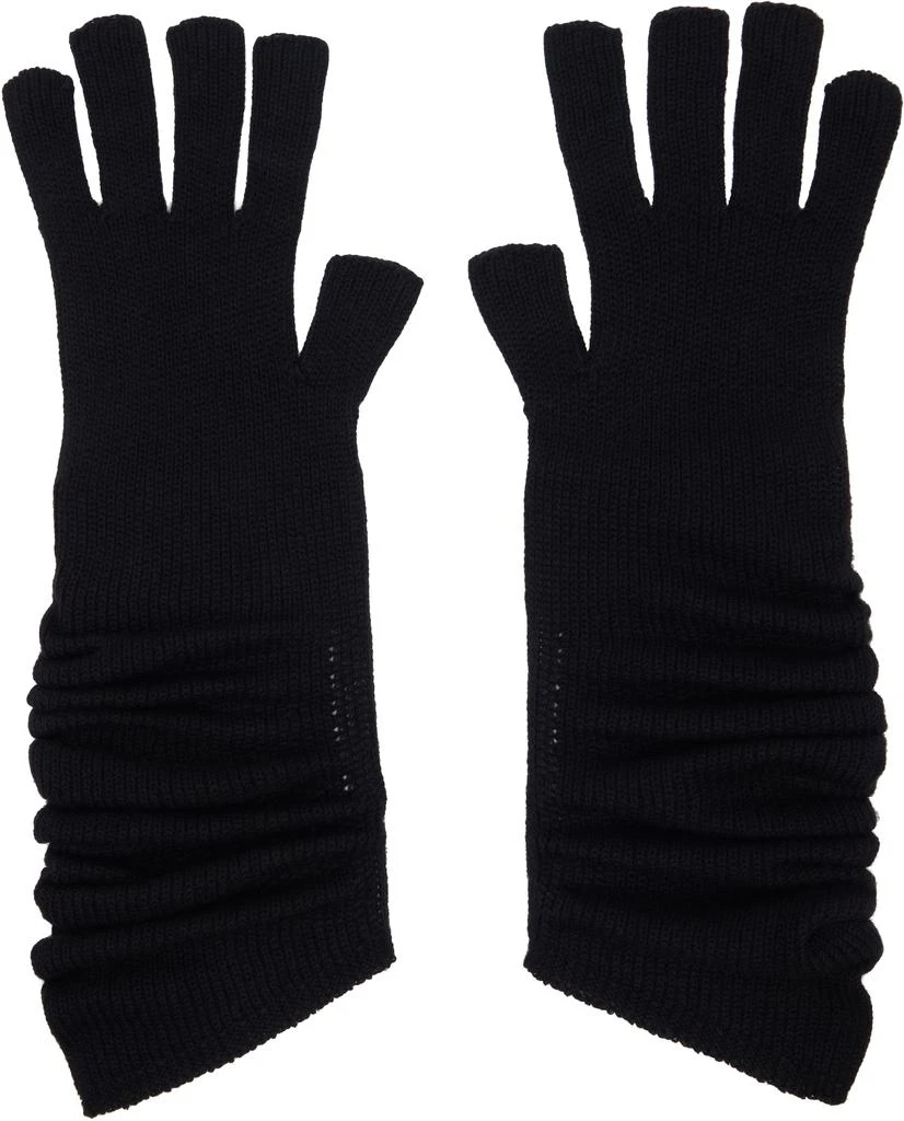 Homme Plissé Issey Miyake Black Cashmere Winter Gear Gloves 2