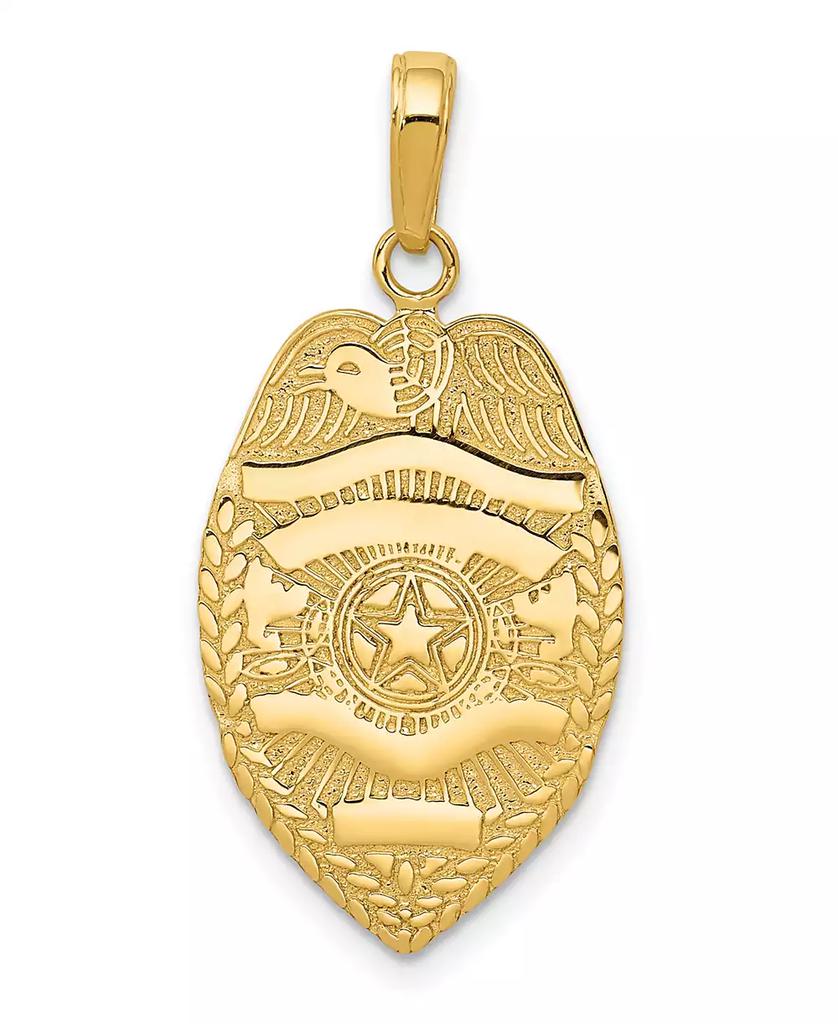 Macy's Police Badge Pendant 14k Yellow Gold