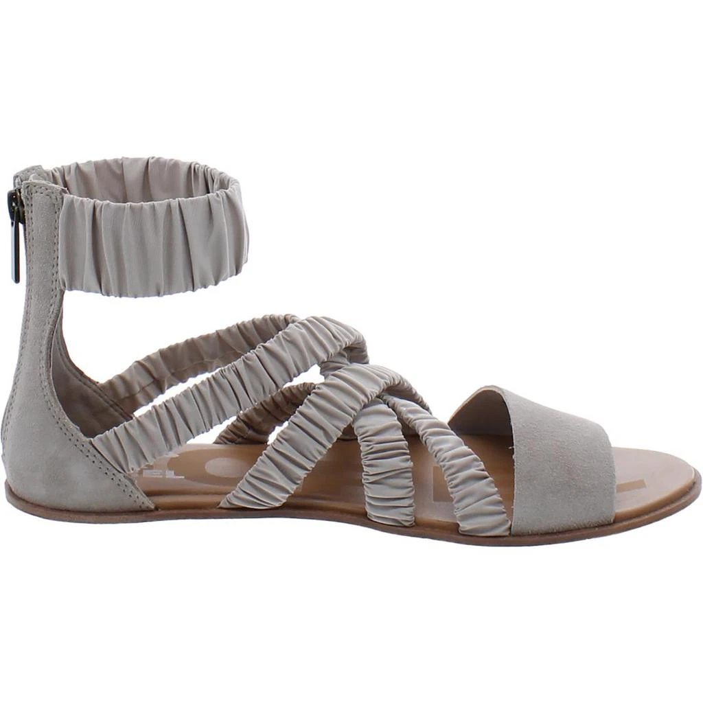 SOREL Ella II Womens Suede Ankle Strap Gladiator Sandals 2