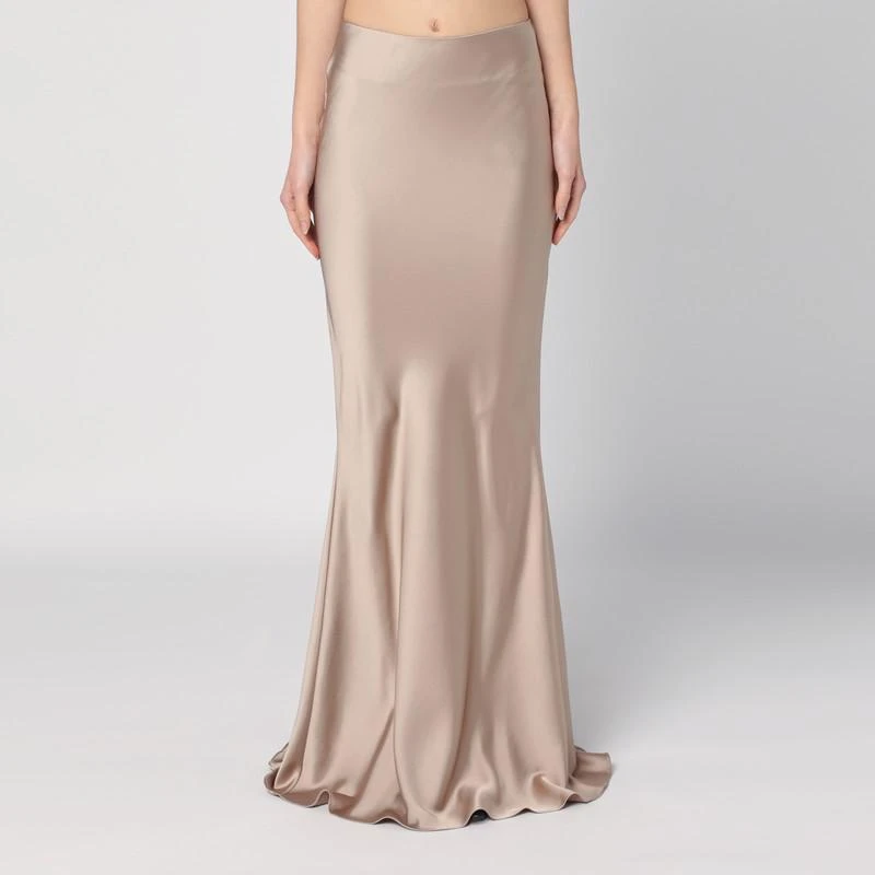 The Andamane The Andamane Greige Skirt With Back Drape 1