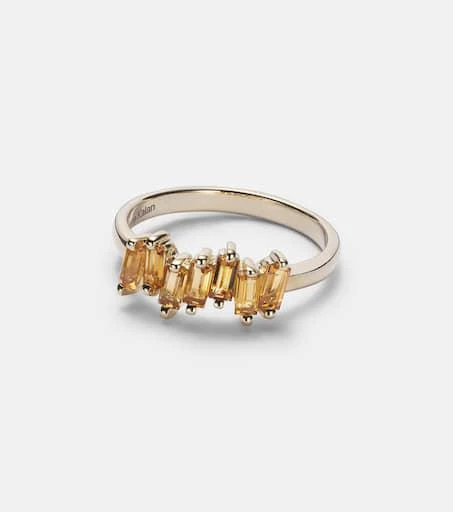 Suzanne Kalan 14kt gold ring with citrine quartz 1