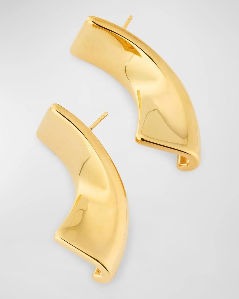 Jacquemus Les Boucles J Earrings, Light Gold 3