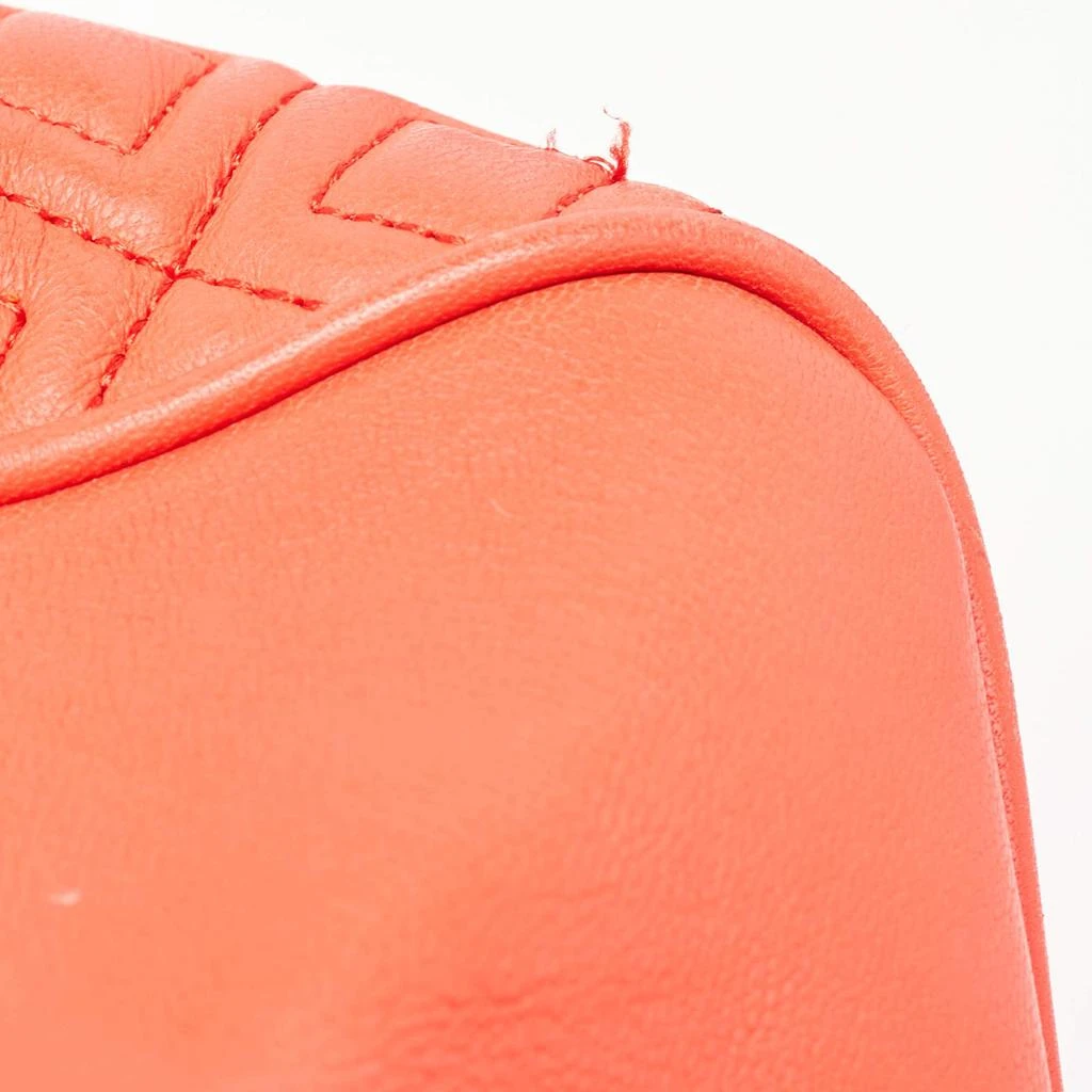 Tory Burch Tory Burch Red Quilted Leather Fleming Duffel Bag 5