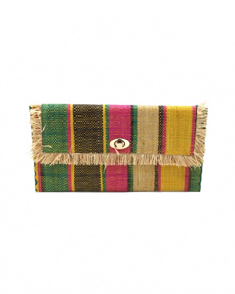 Shebobo Women' Sophie Straw Envelope Clutch Bag In Carmelita