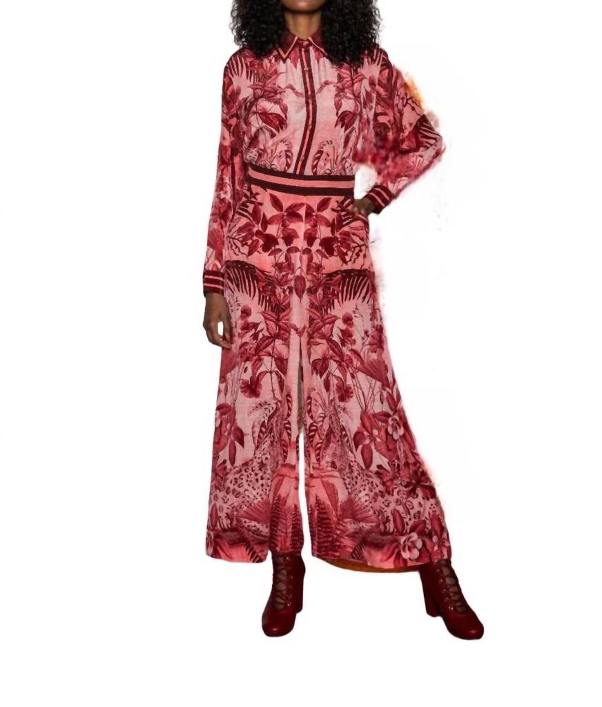 Carolina K Palazzo Pants In Sepia Jungle