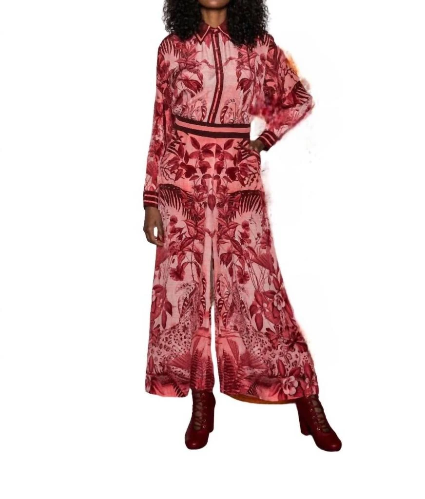Carolina K Palazzo Pants In Sepia Jungle 1