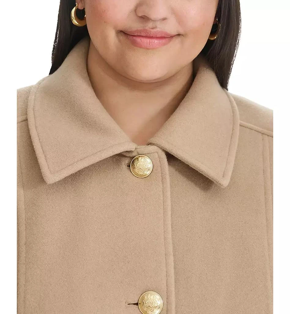 Tommy Hilfiger Plus Size Collared Button-Front Coat, Created for Macy's 4