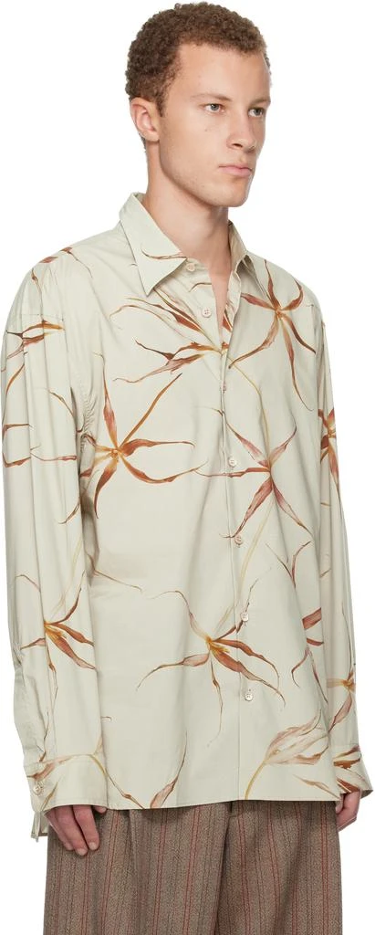 Dries Van Noten Beige Loose Cotton Shirt 2