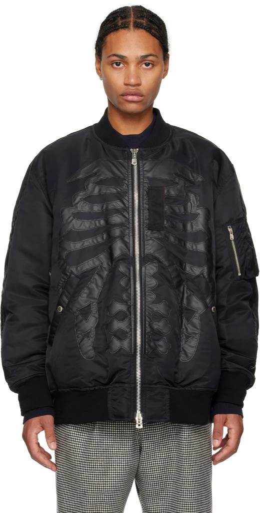 TAKAHIROMIYASHITA TheSoloist. Black Flight Bomber Jacket 1