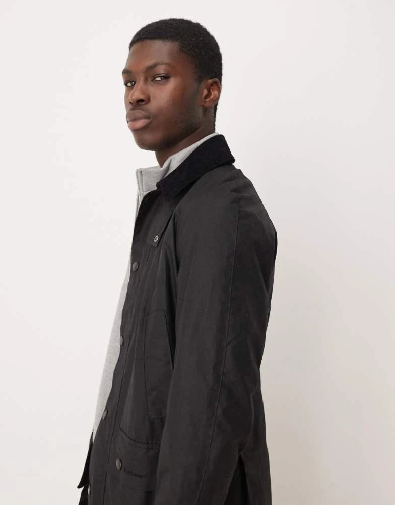 Barbour Barbour Ashby wax jacket in black/classic 4