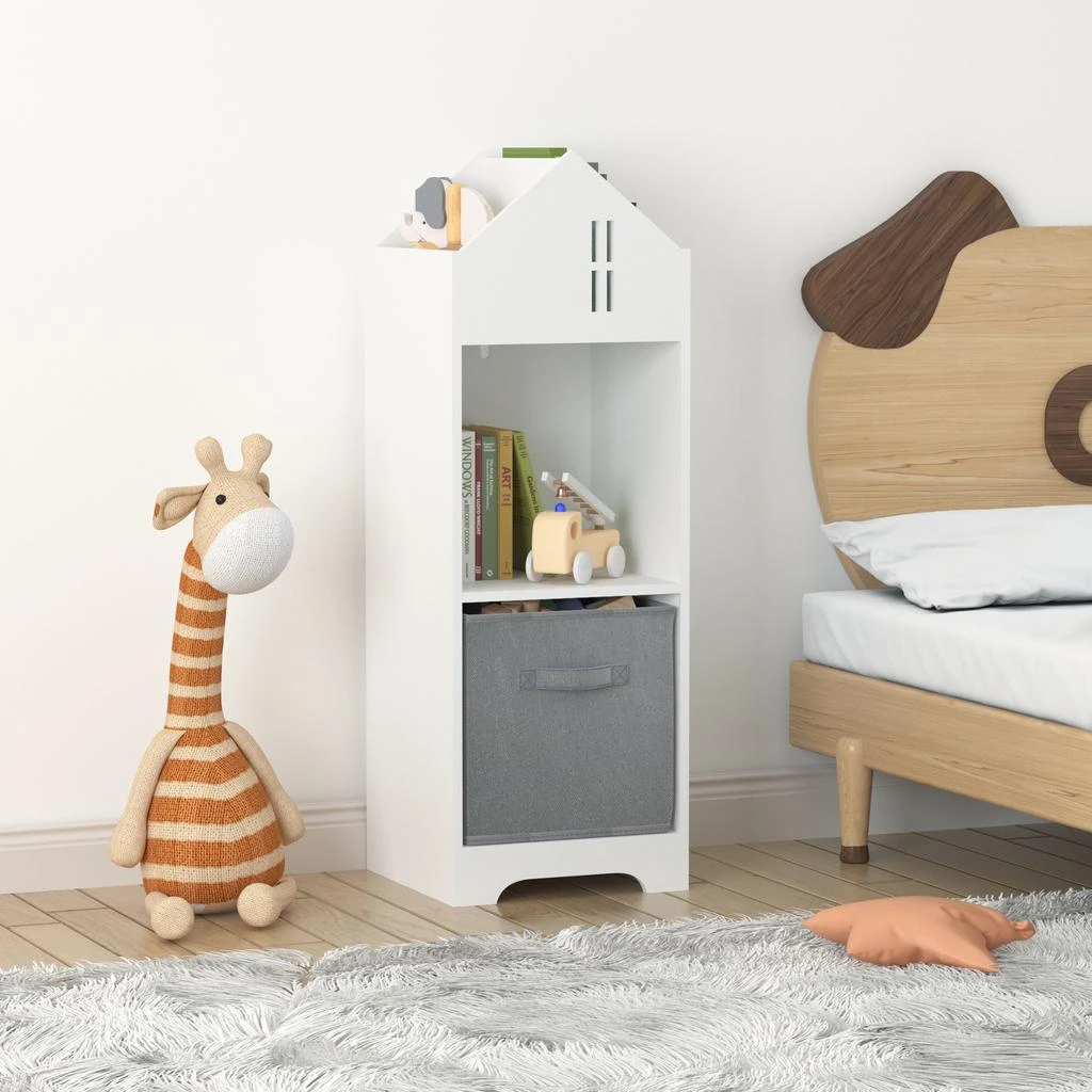 Streamdale Furniture Streamdale White & Gray Kids' Bookcase 1