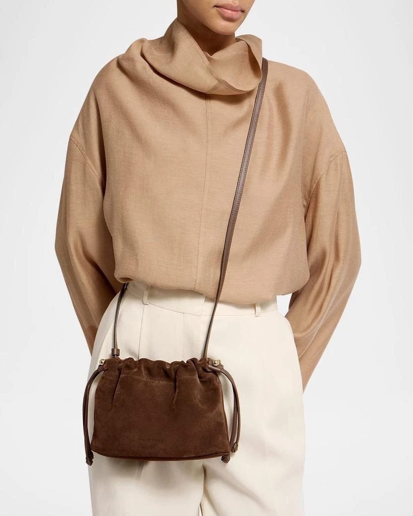 Strathberry Charlotte Suede Drawstring Crossbody Bag 2