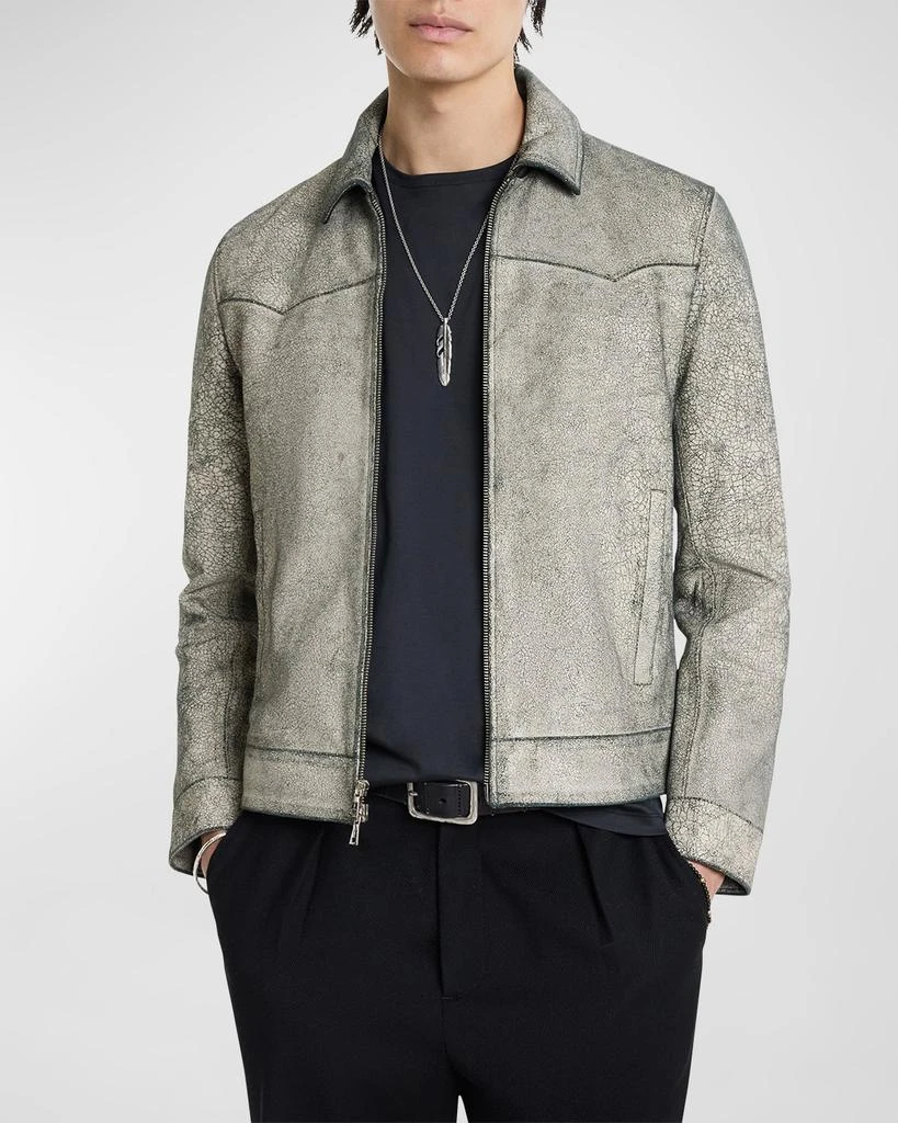 John Varvatos Men's Weldon Western Sheepskin Jacket 4
