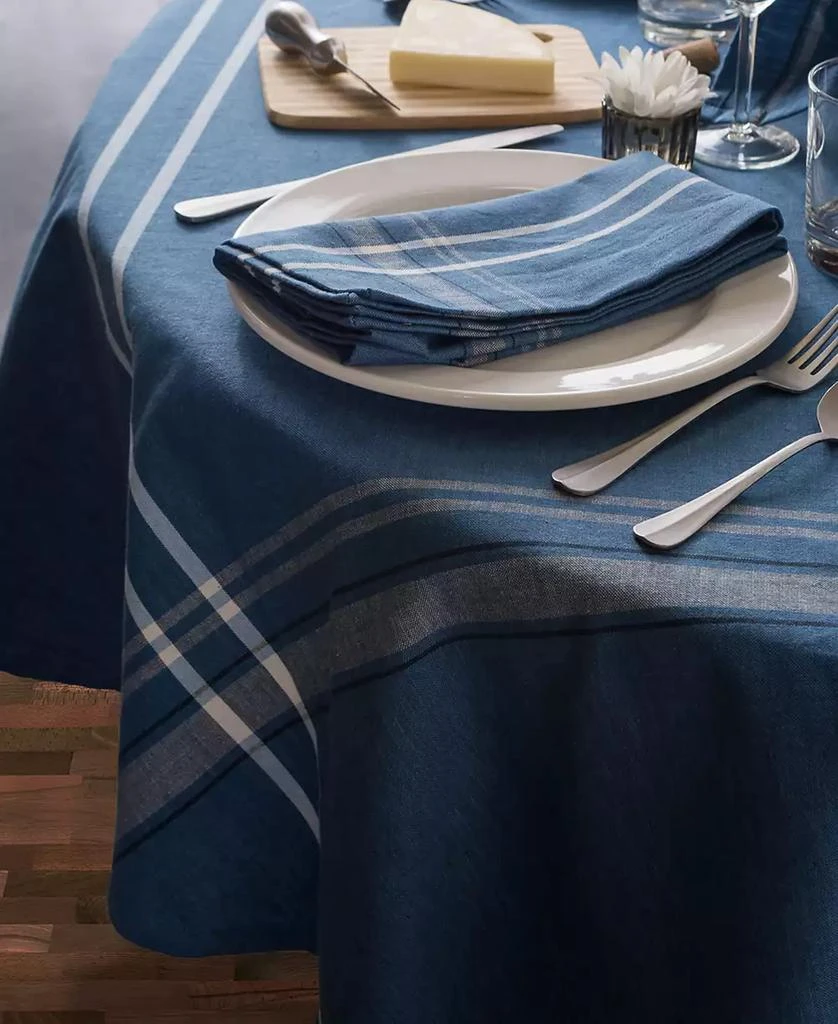 Design Imports French Chambray Tablecloth 70" Round 2