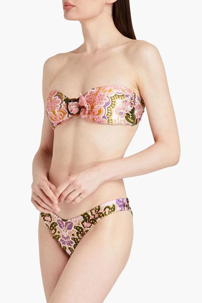 Zimmermann Printed bandeau bikini 2