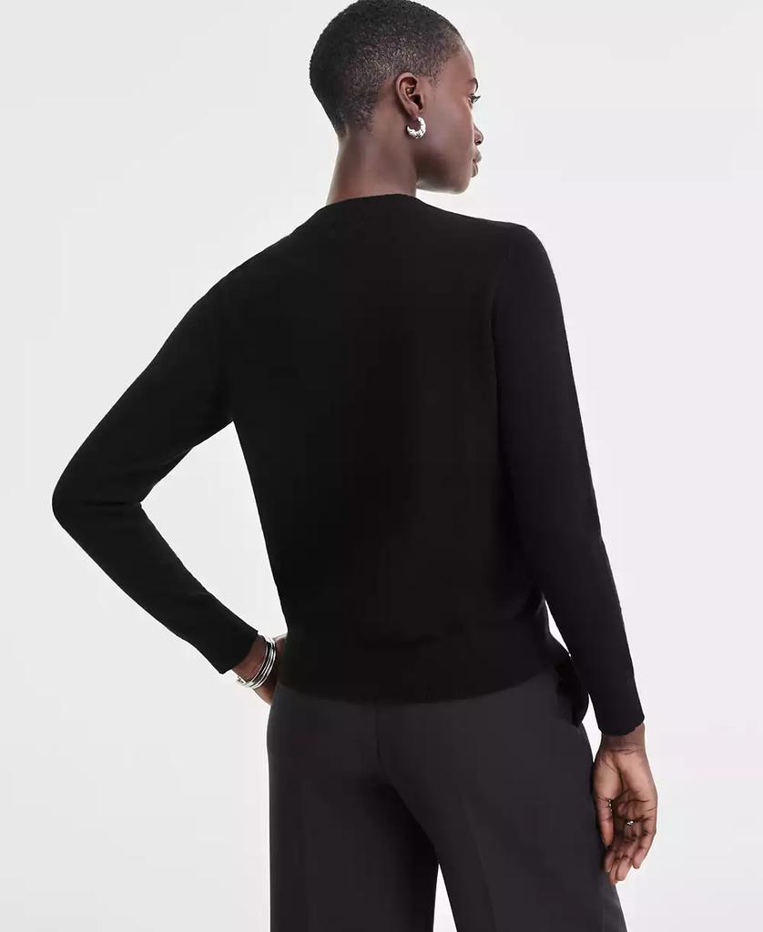 Charter Club Women's 100% Cashmere Embellished Bow Sweater, Macy's Exclusive