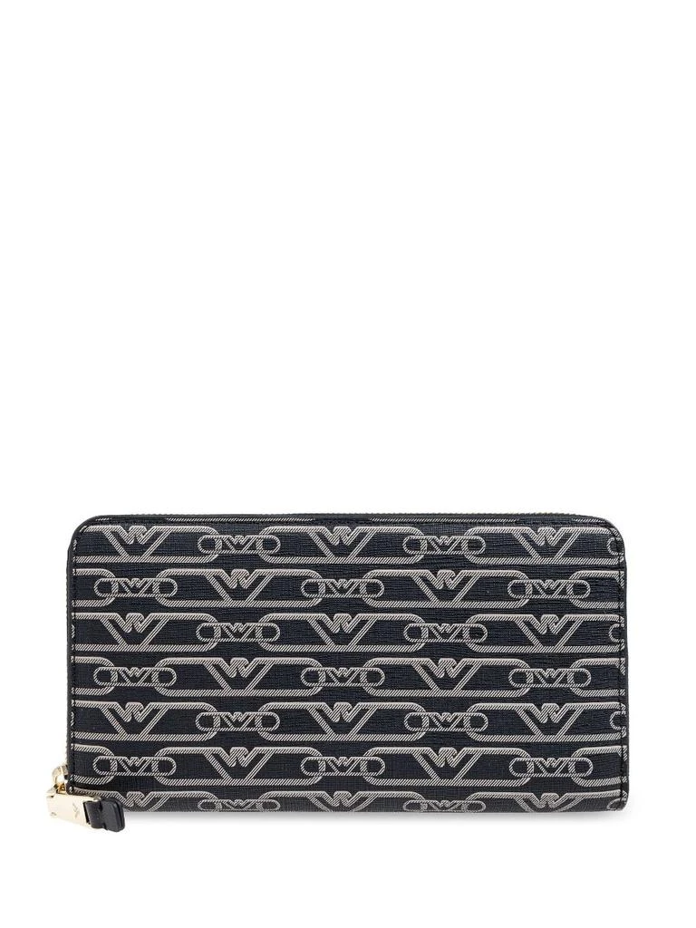 Emporio Armani ALLOVER LOGO CONTINENTAL WALLET 1