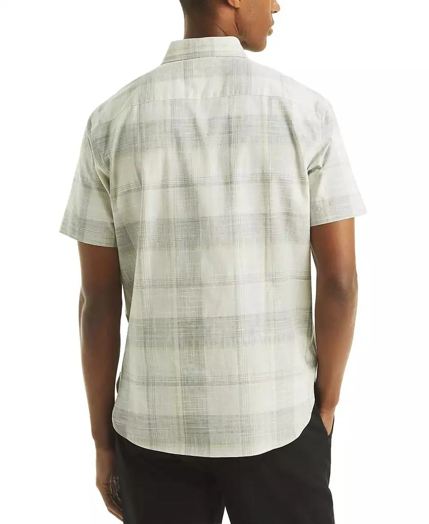 Nautica Men's Short Sleeve Button-Down Plaid Oxford Shirt 2
