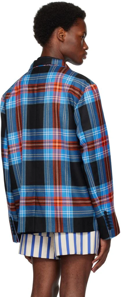Charles Jeffrey Loverboy Blue Check Blazer 3