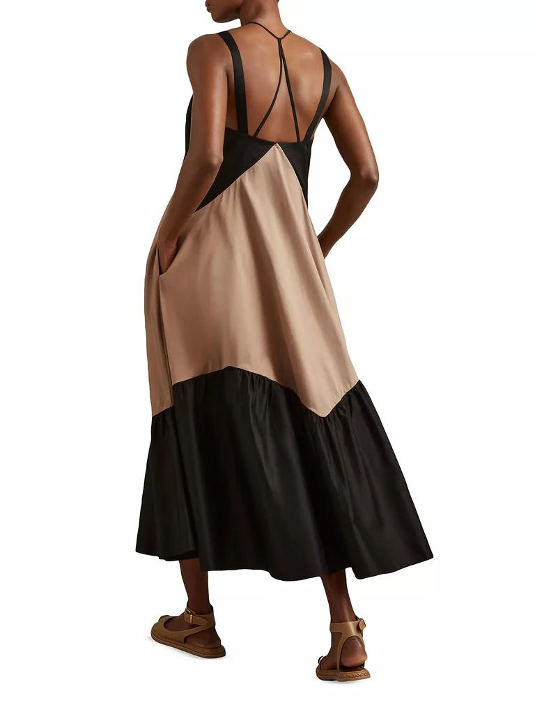 REISS Natalia Colorblock Cotton Maxi Dress 4