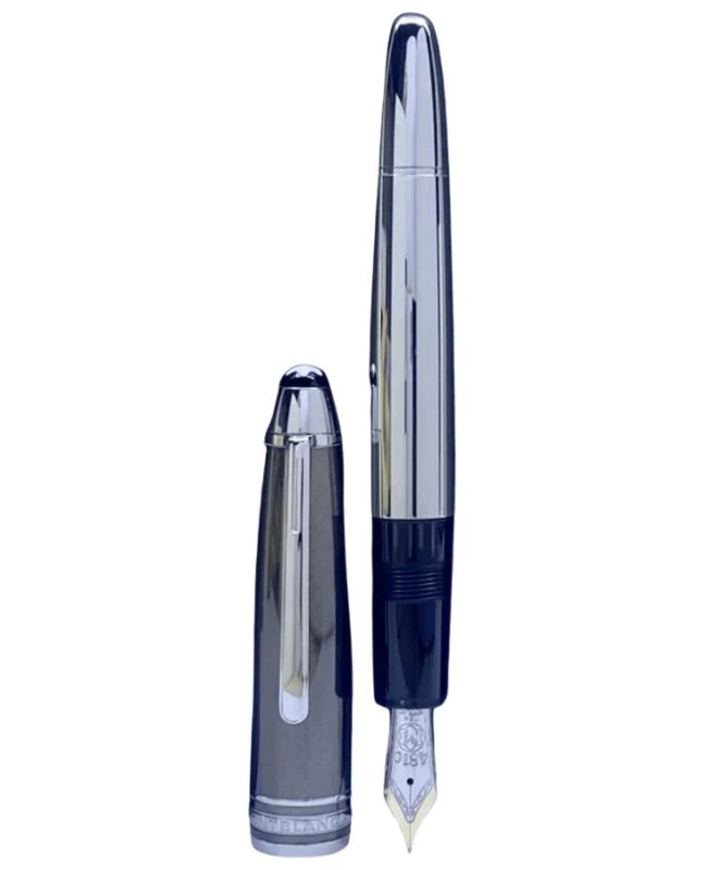MontBlanc Montblanc Meisterstuck Solitaire LeGrand Platinum-plated Clip Hematite 18K Gold Nib Fountain Unisex Pen 82765217 1