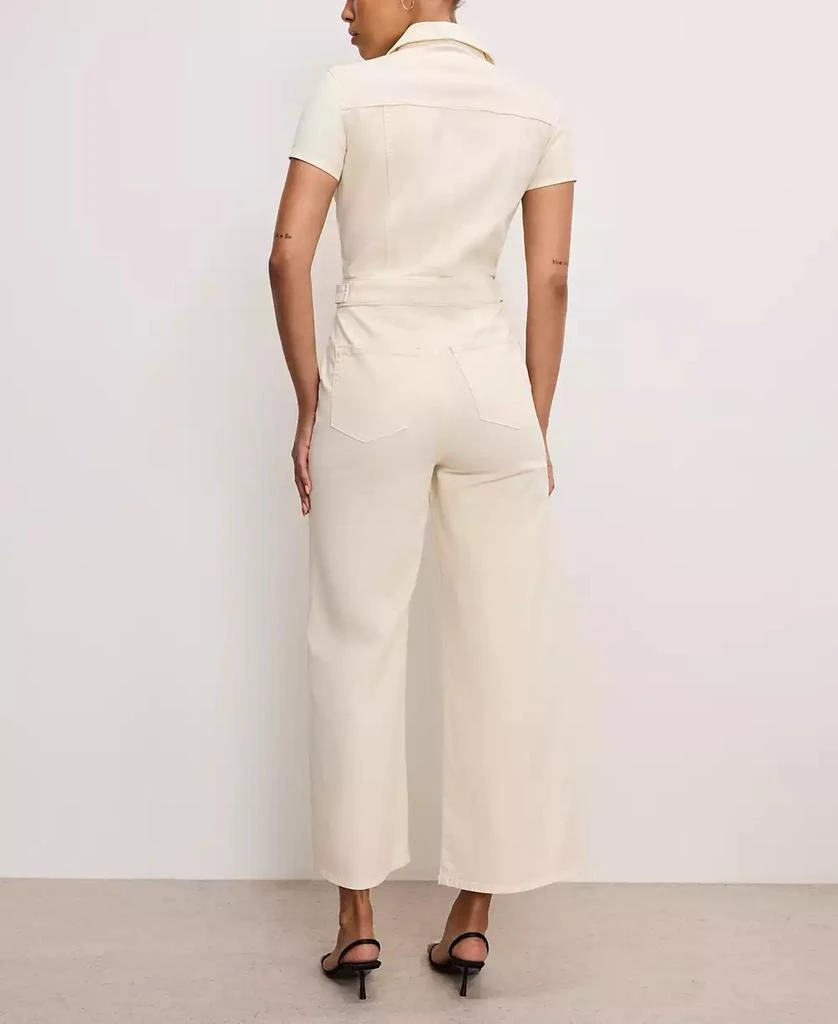 Good American Women's Fit For Success Twill Palazzo Cropped Jumpsuit 2