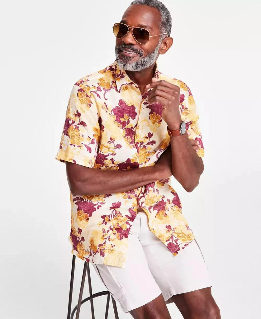 Club Room Men's Linen Floral Tapestry Shirt, Exclusively at Macy's 5