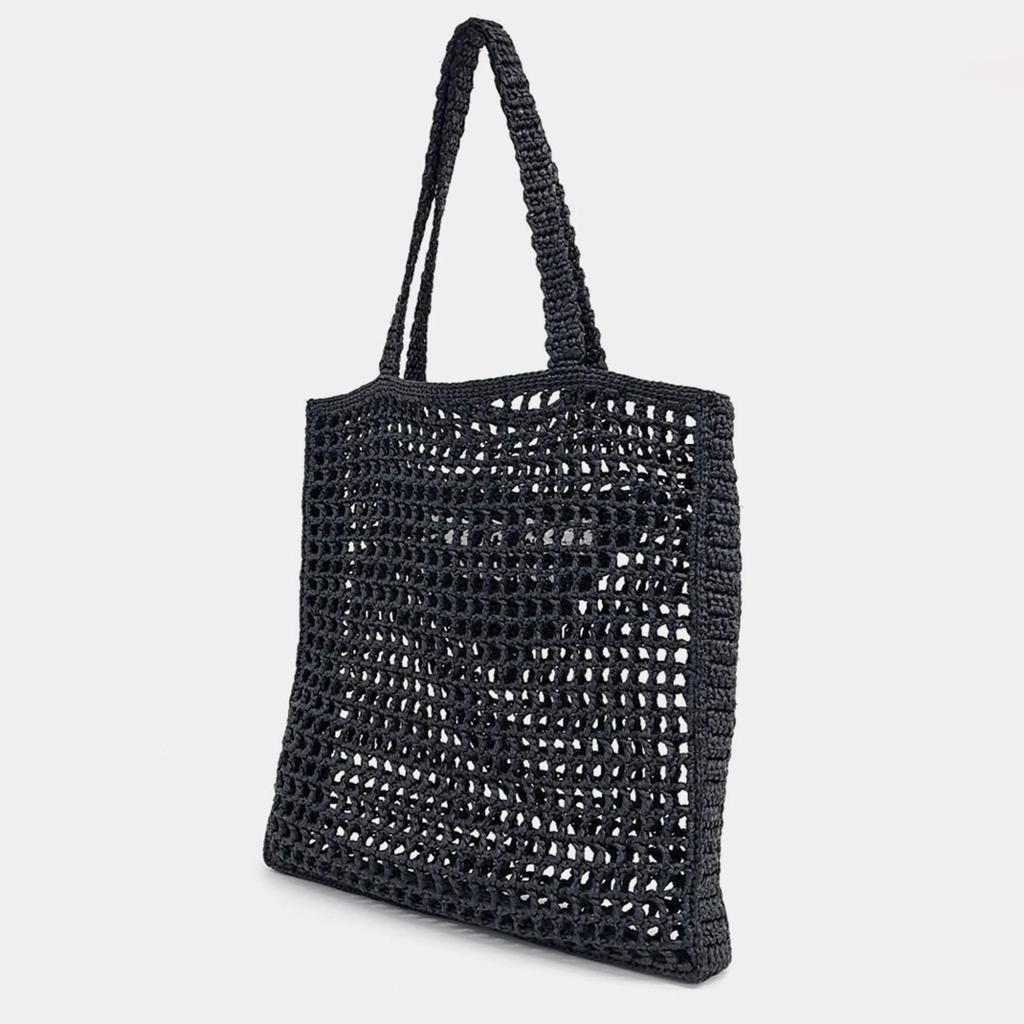 Prada Prada Black Raffia Shoulder Bag