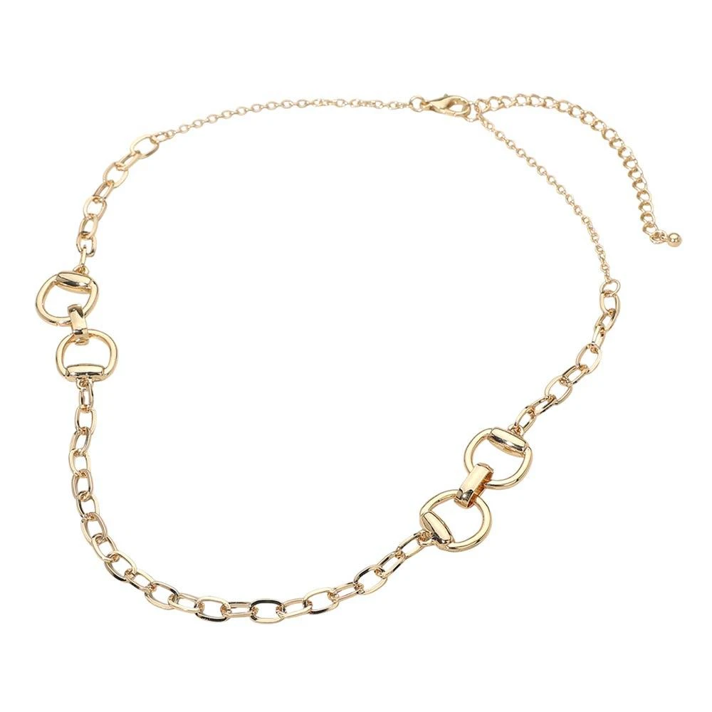 FASHNZFAB Horsebit Link Chain Necklace 2