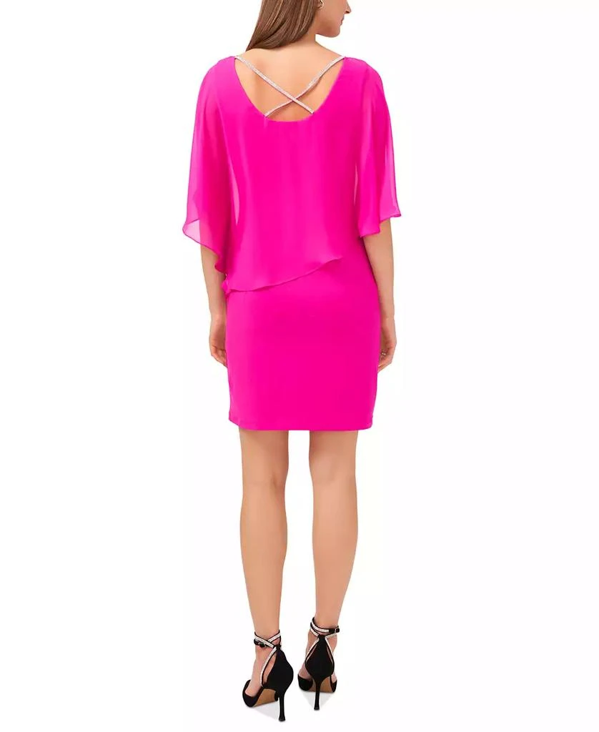 MSK Petite Cape-Overlay Sheath Dress 2