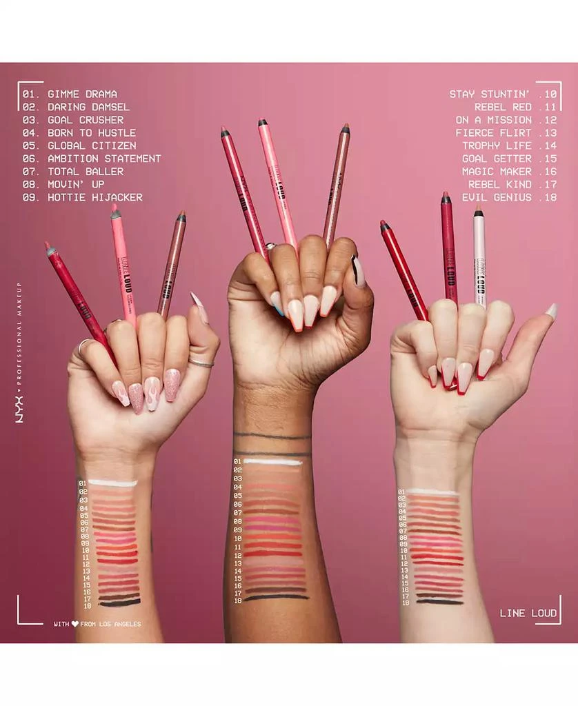 NYX Professional Makeup Line Loud Lip Pencil 6