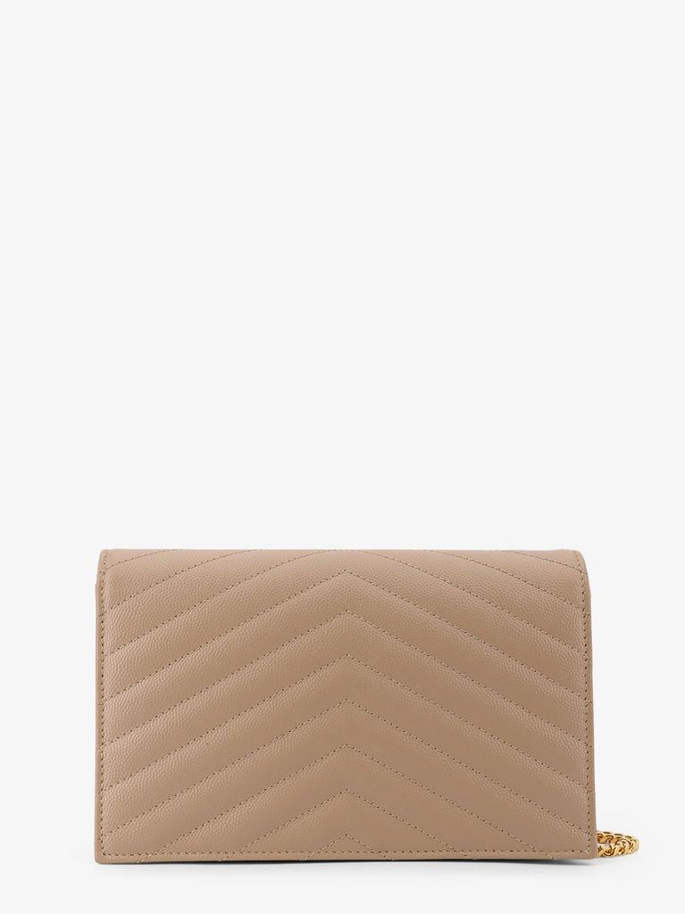 Yves Saint Laurent Envelope grain-de-poudre leather clutch bag with Cassandre chain