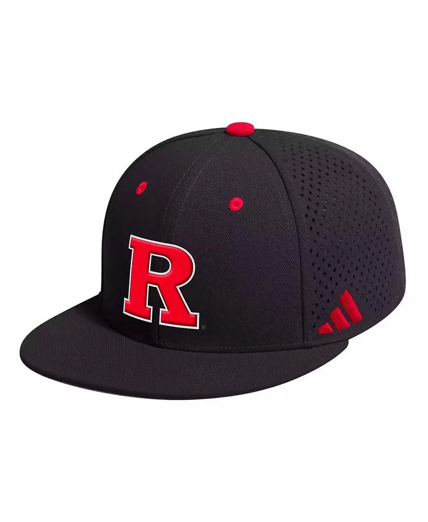 Adidas Men's Black Rutgers Scarlet Knights On-Field Baseball Fitted Hat 1