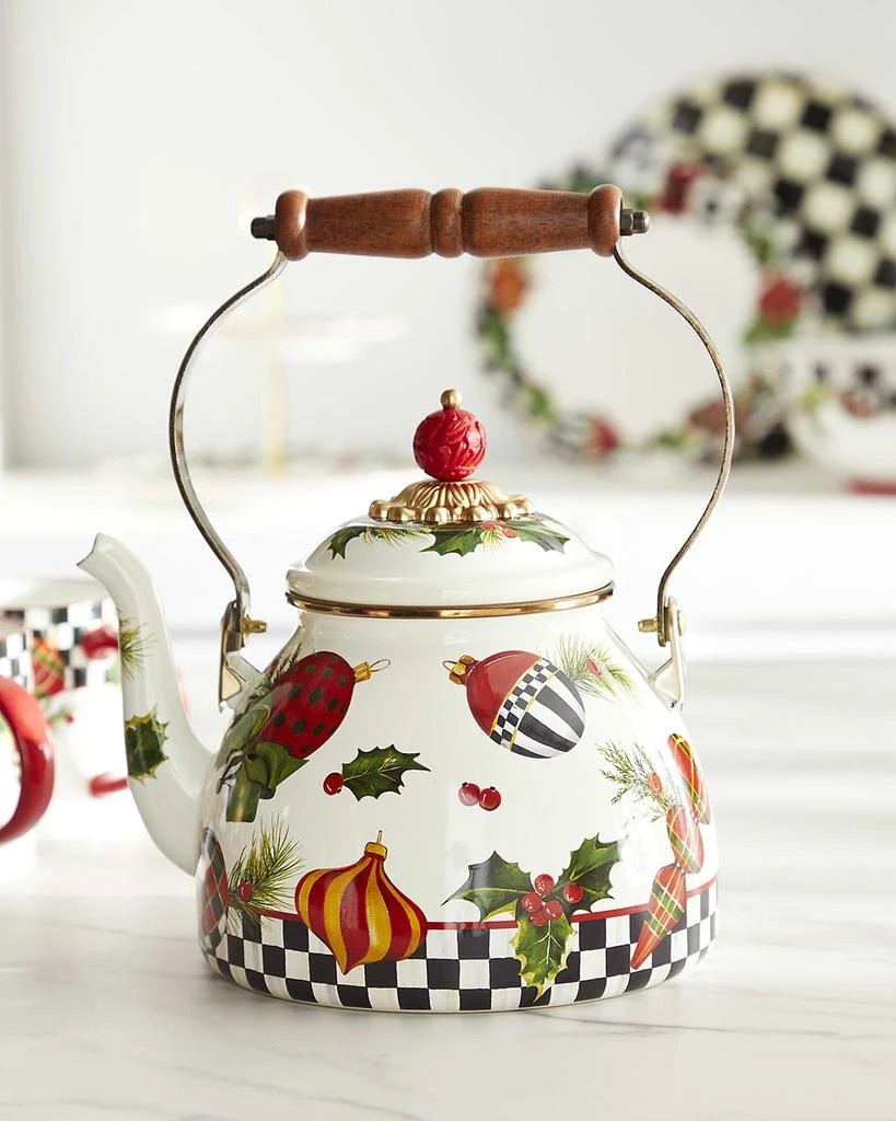 MacKenzie-Childs Deck The Halls Tea Kettle, 2 Qt 2