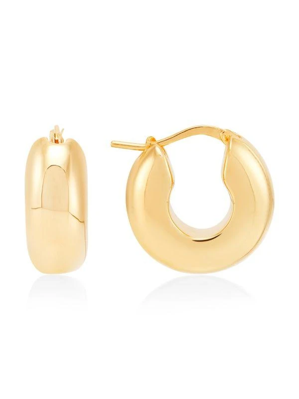 Saks Fifth Avenue 14K Yellow Gold Chunky Hoop Earrings 1