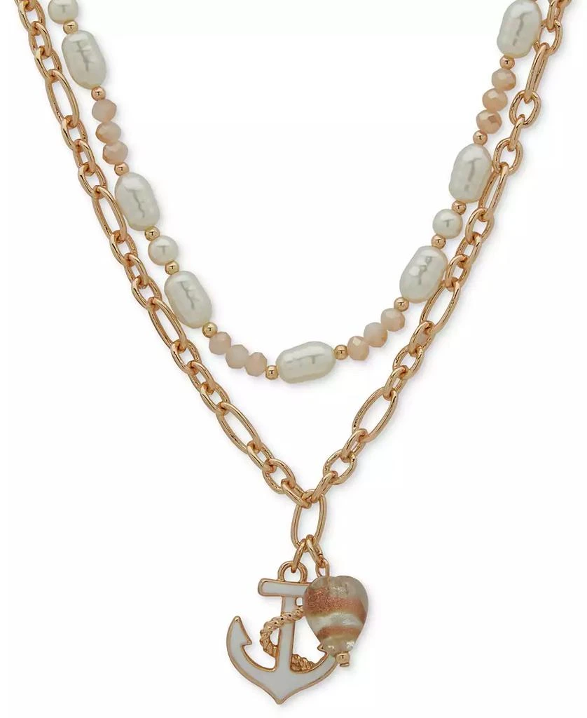Lonna & Lilly Gold-Tone Sea Life Layered Pendant Necklace, 16" + 3" extender 1