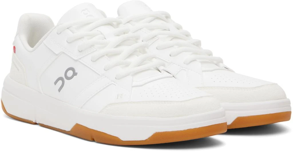 On White 'THE ROGER Clubhouse' Sneakers 4