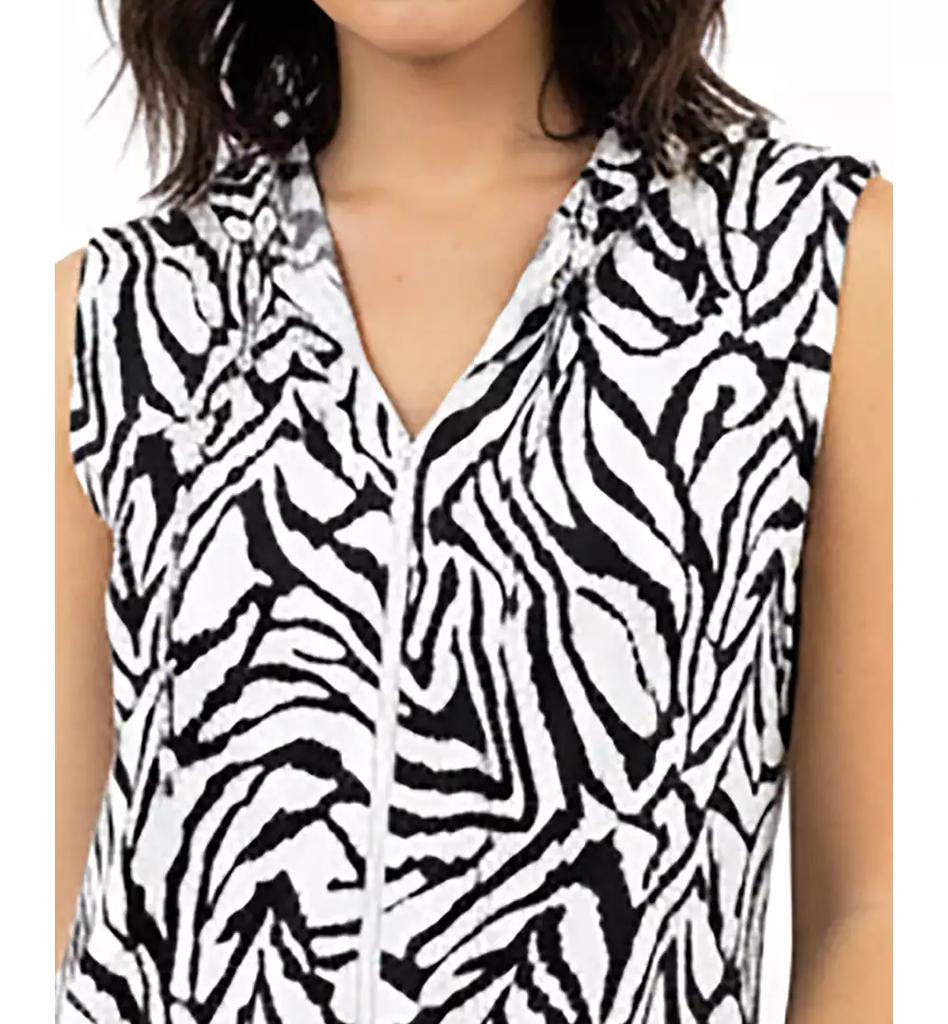 J Valdi Women's Sleeveless V-Neck Hooded Swim Tunic