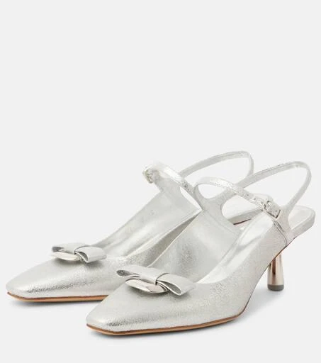 Salvatore Ferragamo Ophelia 55 leather slingback pumps 5