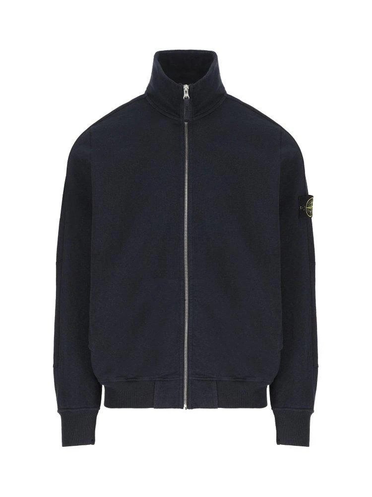 Stone Island Stone Island Compass-Badge High-Neck Zipped Sweatshirt 1